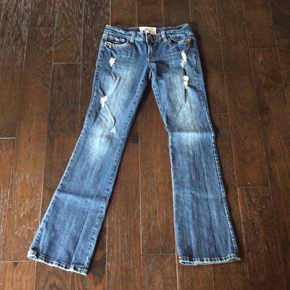 Dollhouse Denim - Dollhouse distressed bootcut jeans. Long!